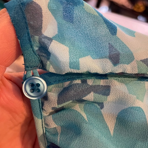 Spense Size L blue top with balloon sleeves - Picture 7 of 7